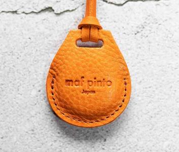 エアタグ ケース カバー（フルカバーモデル） レザー 本革 apple airtag 【オレンジ シュリンク】