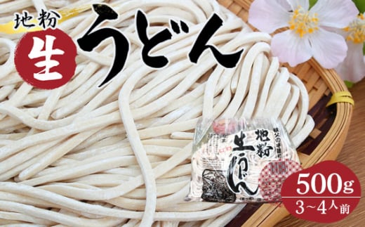 地粉生うどん500g（3～4人前） ／ もっちり 中太麺 麺類 埼玉県 No.407