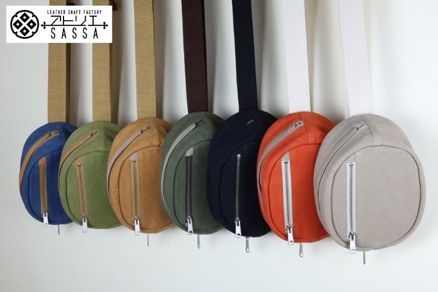 
            ボディバッグ エッグ [アトリエSASSA 富山県 朝日町 34310572] ボディバッグ 鞄 かばん カバン 帆布 革 おしゃれ 手作り シンプル レザー
          