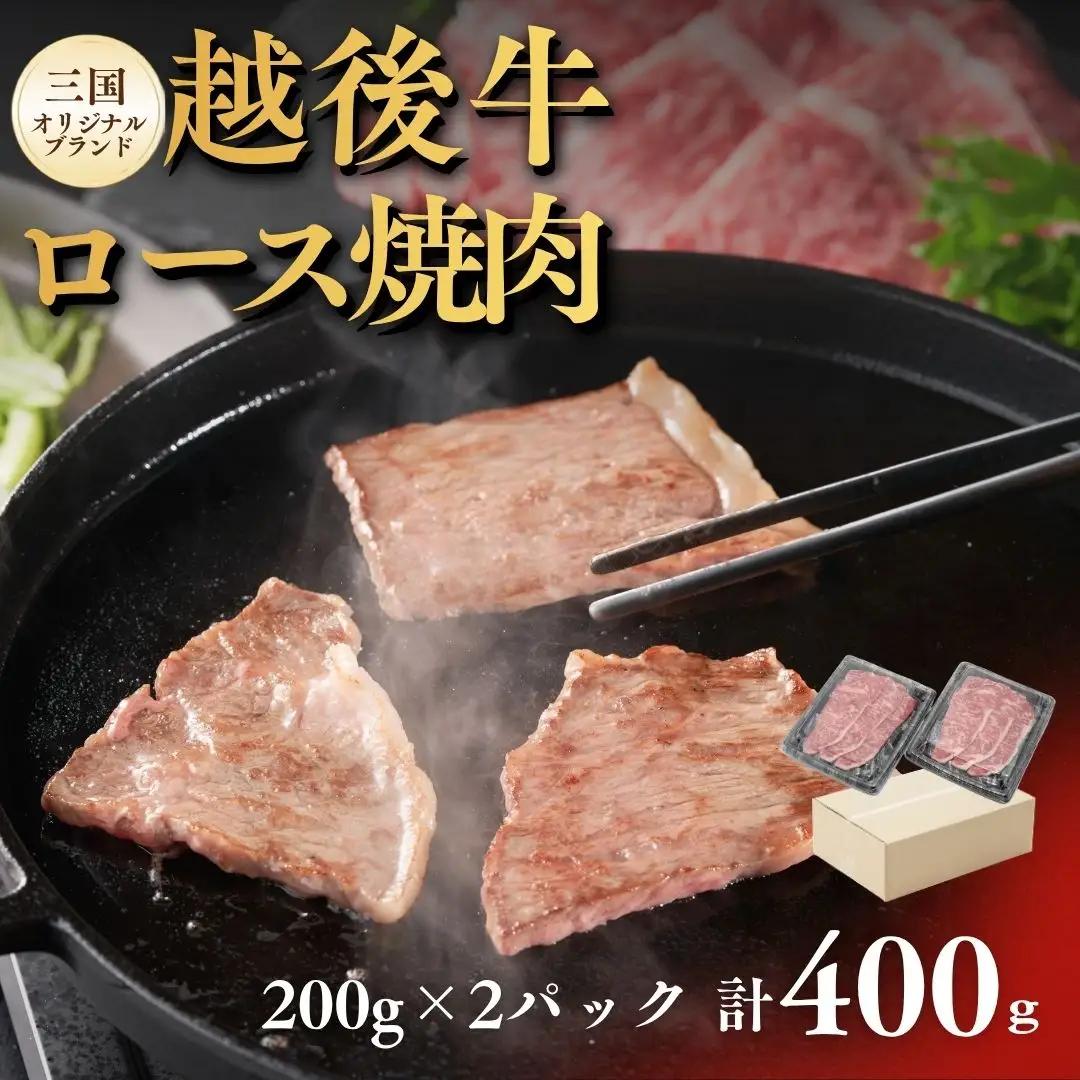 越後牛 ロース焼肉 計400g(200グラム×2) 冷凍 三国 | 越後牛 小千谷 新潟県産 ロース 焼肉