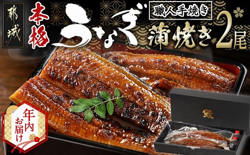 
            【年内お届け】職人手焼きの本格うなぎ蒲焼き2尾≪2025年12月15日～31日お届け≫_MJ-3305-HNY_(都城市) 国産 本格 うなぎ 鰻 蒲焼 宮崎 じっくり 特製タレ 香り豊かな ふっくら 香ばしい うなぎ
          