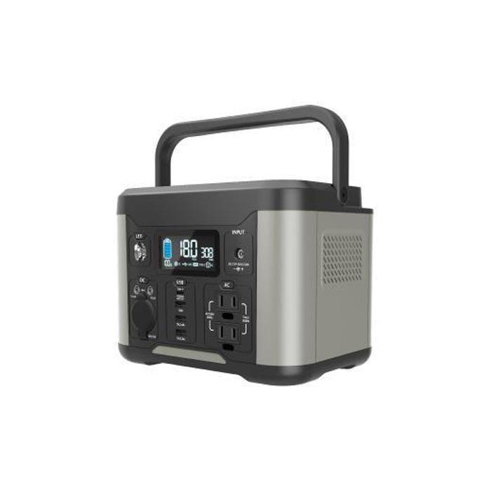 【多摩電子工業株式会社】ポータブル電源300W／288Wh／80000mAh（3.6V換算）大容量リチウムイオンバッテリー　グレーとブラックのツートンカラー