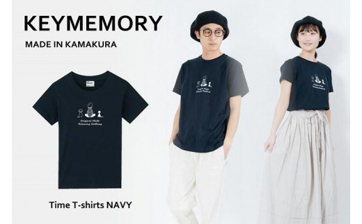 《2》【KEYMEMORY鎌倉】TIMEイラストTシャツNAVY