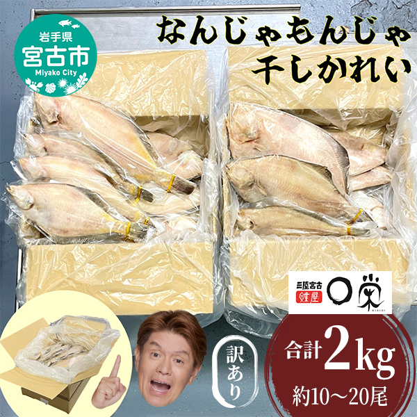 【宮古市】なんじゃもんじゃ訳あり未利用魚かれい2kgセット
