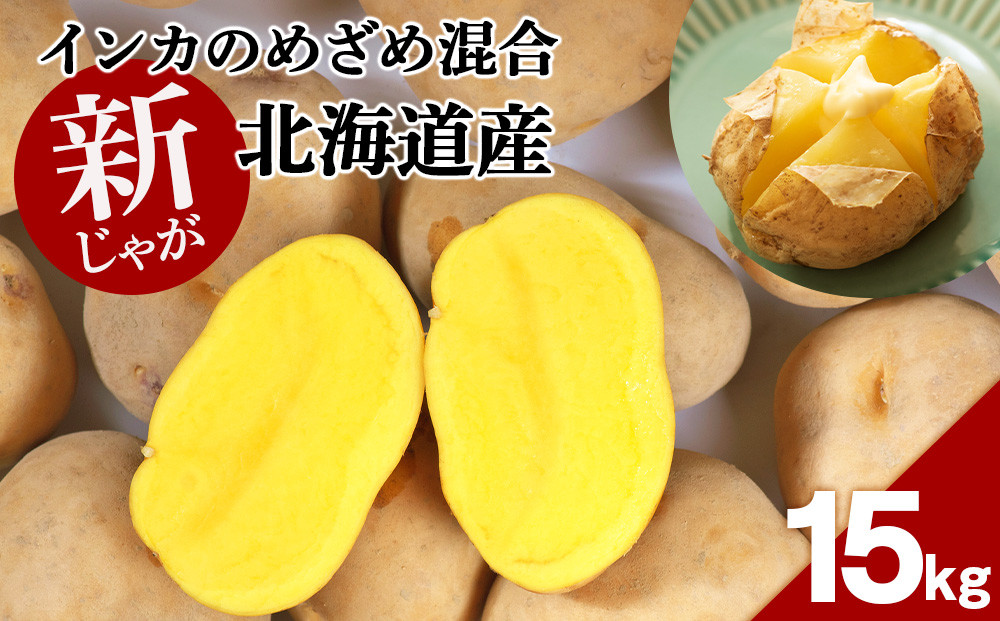 
            【 2025年 新じゃが 】インカのめざめ 混合 15kg いも 芋 じゃがいも ジャガイモ インカ 野菜 北海道 千歳
          