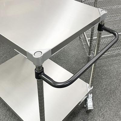 ふるさと納税 三条市 取っ手・キャスター付きステンレスワゴン2段H70 60×76 ブラック 【284S002】 |  | 02