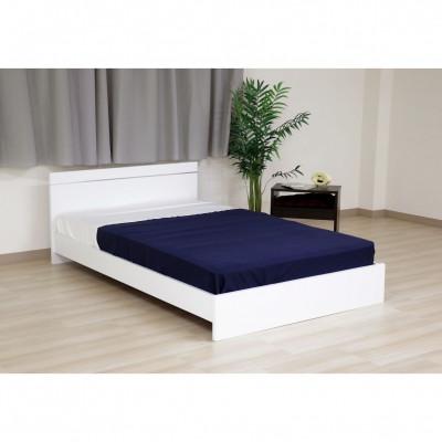 ふるさと納税 知立市 【組立付き】284ダブルベッド(ホワイト)ポケットコイルマットレス付(1386)