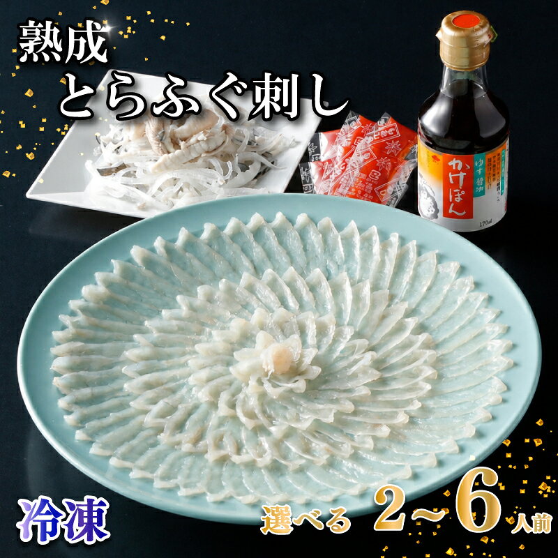 【ふるさと納税】 熟成 とらふぐ 刺し 選べる容量 2〜3人前 5〜6人前 冷凍 ふぐ 刺身 ふぐ刺 皮 ねぎ もみじおろし ぽん酢 トラフグ 高級魚 フグ刺し 海鮮 魚介 お祝い ギフト プレゼント 記念日 父の日 母の日 お中元 御歳暮 お取り寄せ 下関 山口