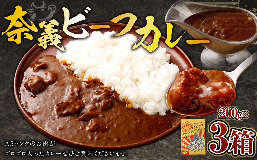 なぎ ビーフカレー 約200g×3パック 計約600g ビーフ カレー レトルトカレー レトルト 牛肉 牛 和牛 なぎビーフ 奈義町 岡山県産 国産牛 国産