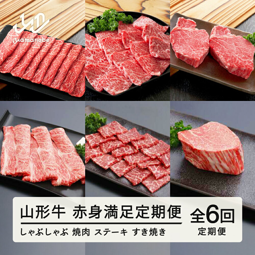 【ふるさと納税】山形牛 定期便 山形牛赤身満足定期便(全6回) 冷凍 セット ロース しゃぶしゃぶ すき焼き 高橋畜産 送料無料 ※沖縄・離島への配送不可 tc-tkygn6
