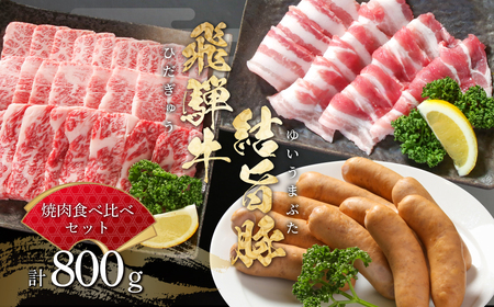 飛騨牛 結旨豚 焼肉 食べ比べ セット 計800g 焼肉 飛騨高山ミート [MS024]