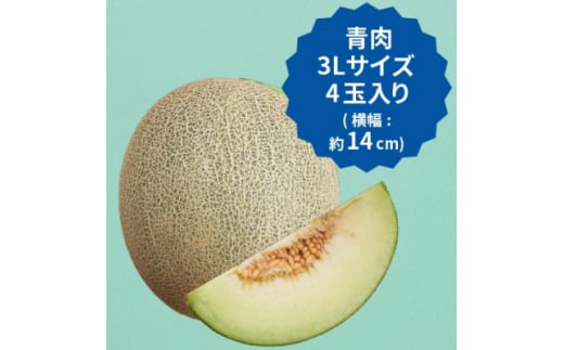 ＜2025年先行予約＞飯岡メロン　3Lサイズ(約1.35kg)×4玉セット(計約5.4kg)【1136456】