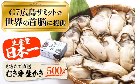 【2月14日（日）着】生牡蠣 むき身 500g 江田島市／マルサ・やながわ水産有限会社[XBL025-027]