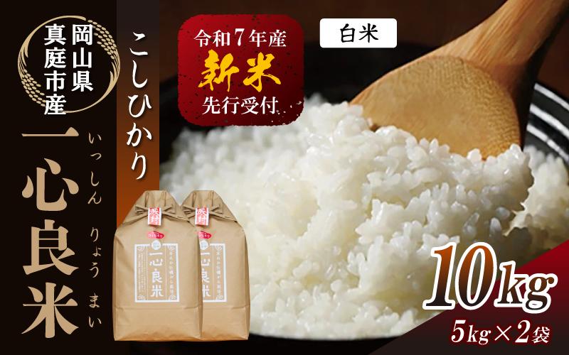 
            【令和7年産先行予約】 真庭市産コシヒカリ 米ぬか 牡蠣栽培米 『 一心良米 』白米 10ｋｇ(5kg×２袋） / お米 いっしんりょうまい 岡山県 真庭市 白米 コシヒカリ こしひかり 人気 ブランド米 新米 令和7年産 2025年産
          
