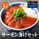 【ふるさと納税】 サーモン漬け丼セット 60g 選べる袋数 5袋 10袋 訳アリ 訳あり 簡易包装 冷凍 時短 簡単調理 お手軽 小分け パック 個包装 一人暮らし 海鮮丼 海鮮 鮭 季節 魚 漬け 丼 魚介 おすすめ 送料無料 【西村魚屋】