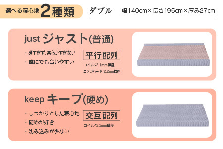 マットレス ダブル 咲夜No Way! 源ベッド ポケットコイル 6.7インチ ピロートップ仕様 選べる2種の寝心地 圧縮梱包_CH041_Ndb