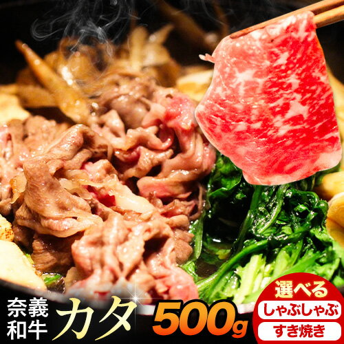 【ふるさと納税】奈義和牛 カタ バイヤーおすすめ！ 選べる しゃぶしゃぶ用 すき焼き用 500g 株式会社 天満屋《30日以内に出荷予定(土日祝除く》岡山県 笠岡市 和牛 牛肉 肉 カタ しゃぶしゃぶ すき焼き 送料無料