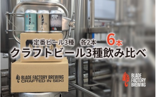 クラフトビール 定番3種×2本 ( ラガー IPA ヘイジーIPA )　360ml 計6本 冷蔵 地ビール お酒 アルコール 飲料 セット