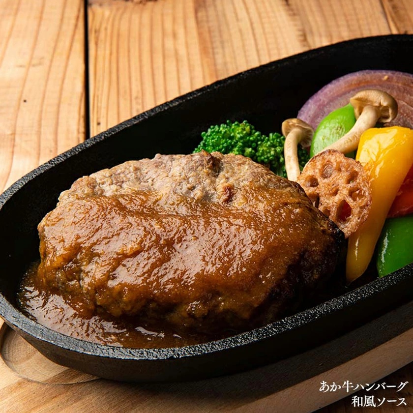 【おぐに天然食ほこすぎ】ハンバーグ 熊本 阿蘇 あか牛 あか牛認定店 惣菜 小国育ち 人気レストラン ハンドメイド 和風ソース トマトソース デミグラスソース 湯せん ボイル 解凍 専門店の味 ギフト