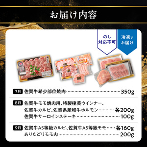 佐賀牛　焼肉・ＢＢＱ定期便【Z094】