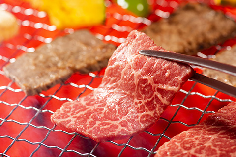 【A4～A5】 博多和牛 赤身モモ焼肉用 500g 吉富町/株式会社MEAT PLUS [BGAB036]
