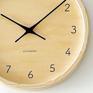 KATOMOKU muku clock≪km-83NA≫木製掛け時計【B-81-N1】