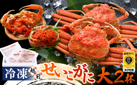 《冷凍》獲れたて!茹でたての越前セイコガニ大 ２杯を-60℃で急速冷凍しました![m17-a059]