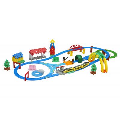 ふるさと納税 足利市 学研ニューブロック  プラレールと遊ぼう!ジオラマスタートセット |  | 01