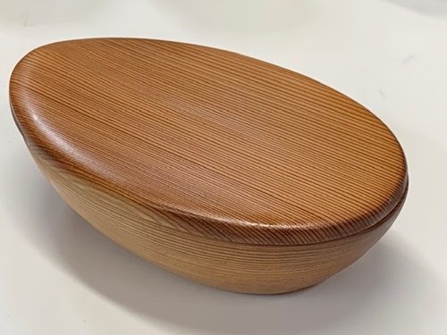 吉野杉 雫型 弁当箱／津田瑞苑 ボウル 木製 スギ ガラス ウッド コート コーティング 奈良県 宇陀市