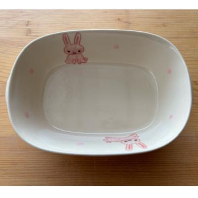 ふるさと納税 瀬戸市 【瀬戸焼】子供用食器セット(うさぎ)贈答品対応 |  | 02