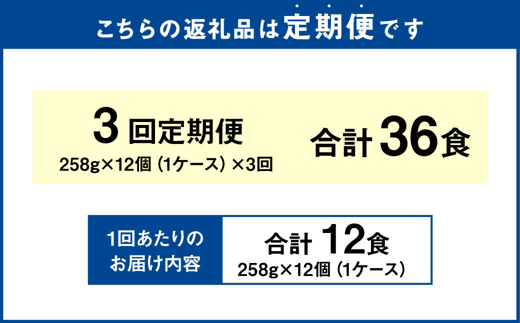 【3回定期便】 でっかいやきそば弁当 258g×12個（1ケース）