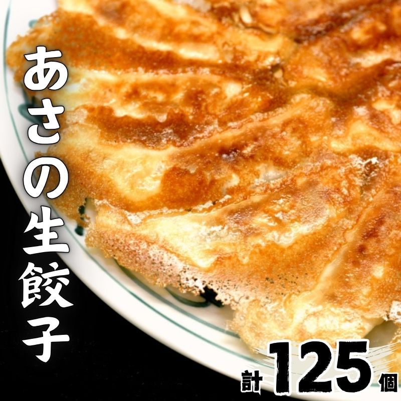【ふるさと納税】 あさの生餃子 【25個入×5パック 計125個】 冷凍餃子 国産豚肉 生餃子 業務用餃子 簡易包装餃子 おつまみ 餃子 お子様 餃子 豚肉餃子 家族 餃子 国産野菜