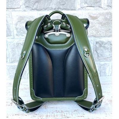 ふるさと納税 坂戸市 創業1955年自社工房併設 林カバン店オリジナル Uniキューブランドセル　カーキ×ブラックコンビ |  | 01