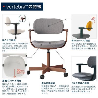 ふるさと納税 近江八幡市 イトーキ『バーテブラ03』5本脚  フレーム:チェスナットブラウン CD張地:グレーC |  | 03