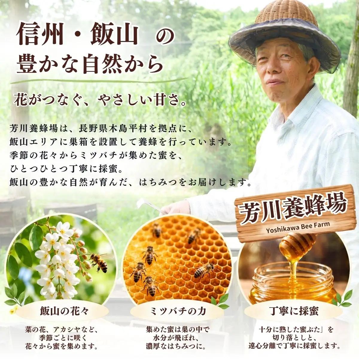 国産 天然 はちみつ 店主おまかせ 300g 2種セット 《百花蜜・菜の花蜜・アカシア蜜より2種》 芳川養蜂場