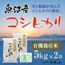 【ふるさと納税】【厳選☆十日町育ち】“有機栽培米” 魚沼産コシヒカリ 5kg×2袋　お米・コシヒカリ　お届け：順次発送