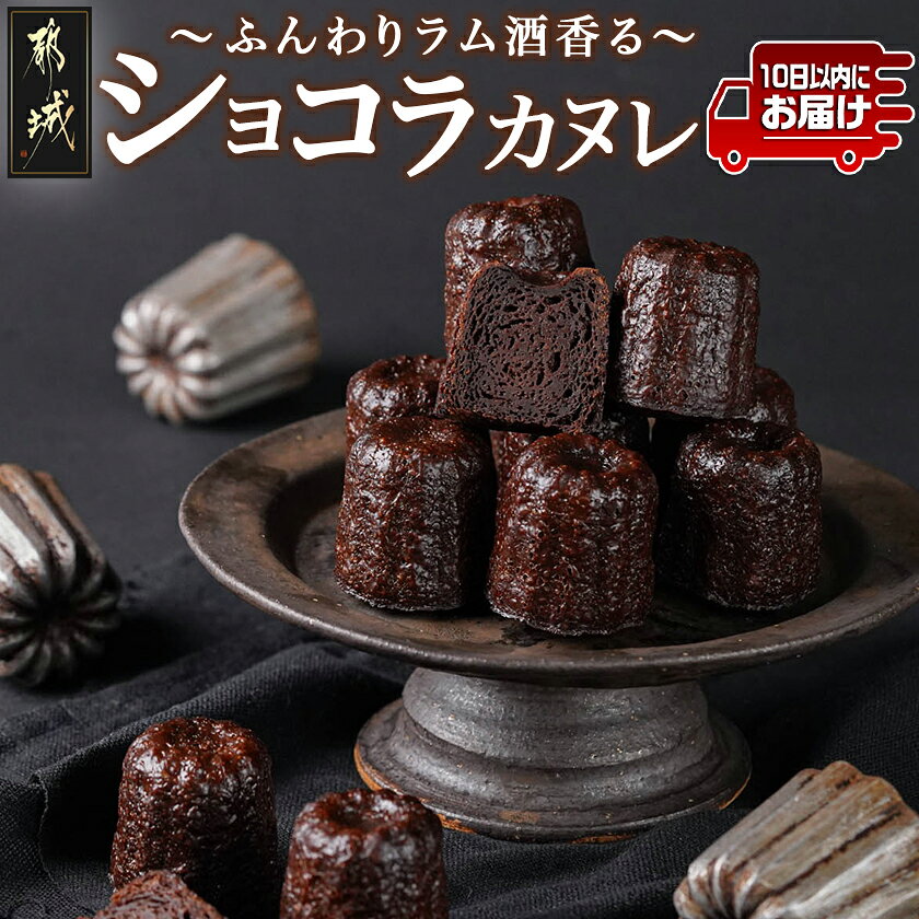 【ふるさと納税】ふんわりラム酒香る〜ショコラカヌレ〜10個入≪みやこんじょ特急便≫- ショコラカヌレ 10個 個包装 お菓子/スイーツ/デザート 送料無料 AAJ-C213-Q 【宮崎県都城市は2年連続ふるさと納税日本一！】