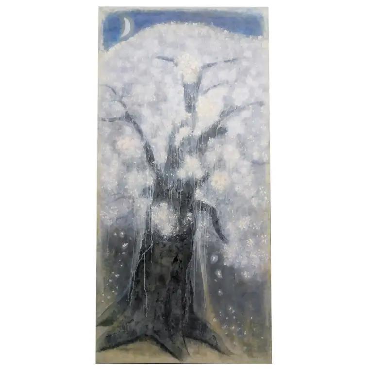 【 限定 1点 】「 泣き桜 」 絵画 アート インテリア 花 一点物