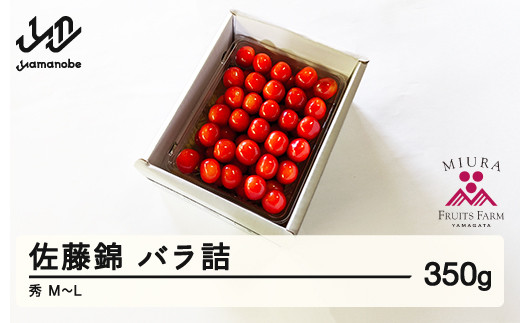 
            《先行予約》2025年 山形県産 さくらんぼ 佐藤錦 バラ詰め 350g 秀 M～L サクランボ フルーツ 果物 F21A-343
          