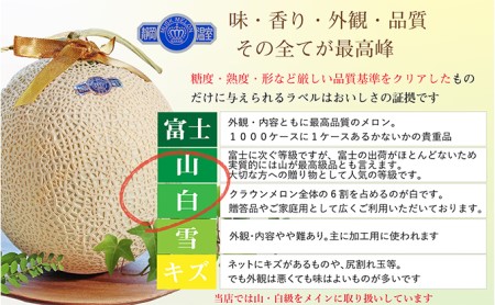 【定期便×3回】クラウンメロン 特上（山）1.5kg以上 1玉 果物類 メロン青肉 フルーツ 3か月 