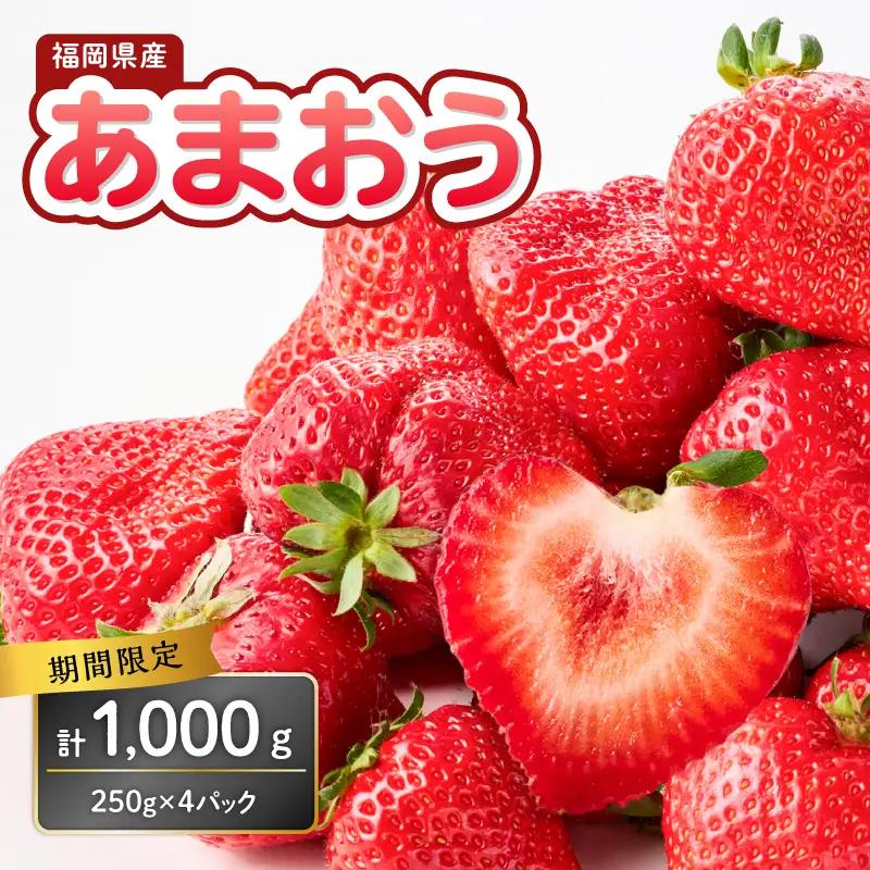福岡県産あまおう 250g×4パック【2027年3月発送開始】＜配送不可：離島＞ あまおう いちご 苺 イチゴ 福岡県 八女市 137-001