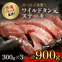 【ふるさと納税】 肉ソムリエ監修!ワイルドタン元ステーキ　300g×3パック ふるさと納税 タン ステーキ 肉 お肉 人気 詰め合わせ 京都府 福知山市 FCAX008