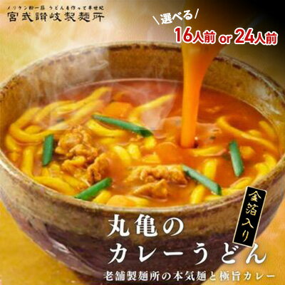 【ふるさと納税】 さぬきカレーうどん 16人前 24人前 スープ付 カレーうどん 讃岐うどん カレー うどん 饂飩 さぬきうどん 半生麺 麺 出汁 だし スープ 老舗 名店 まごころ 常温保存 保存食 備蓄 防災 非常食 防災食 備蓄職 災害 人気 おすすめ 送料無料 香川県 丸亀市