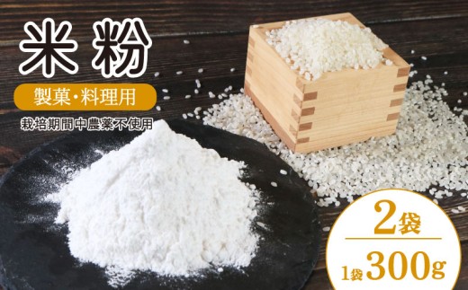 米粉 国産 製菓 料理用 2袋 （1袋 300g） 栽培期間中 農薬不使用 化学肥料不使用 米 こめ粉 小分け お手軽 家族 ギフト 自然 徳島県 吉野川市
