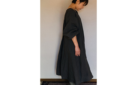 wappougi 麻ワンピース　割烹着　チャコールグレー（サイズ：フリー） ファッション 服 男性 メンズ 女性 レディース 