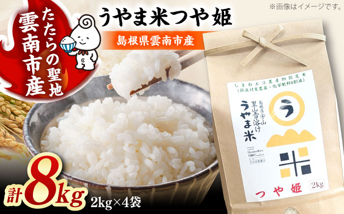 【令和8年産】神話の里/吉田町「うやま米」つや姫 8kg（2kg×4） [AIDB087-r8]