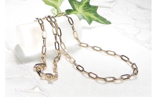 K18YGペーパークリップチェーンネックレス 幅3.6ミリ 中空 CSN00188-18Y SWAV068