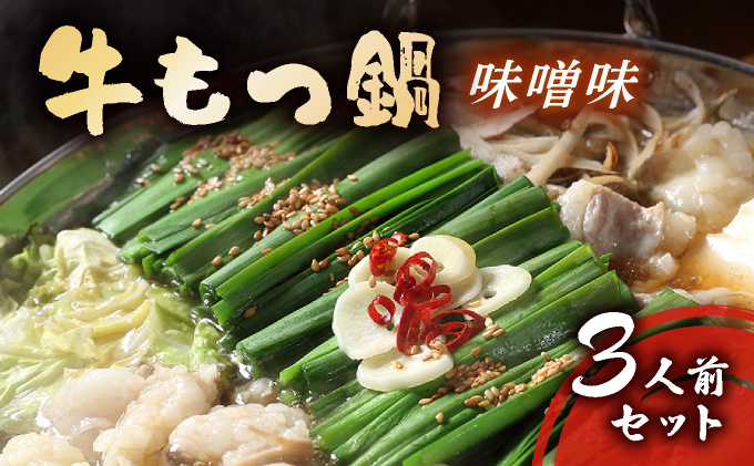 牛もつ鍋 味噌味 3人前セット CF15