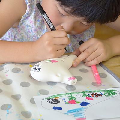 ふるさと納税 瑞浪市 美濃焼 本物の楽器工作キット オカリナ12音階(自分でつくるお絵描き工作キット) |  | 03