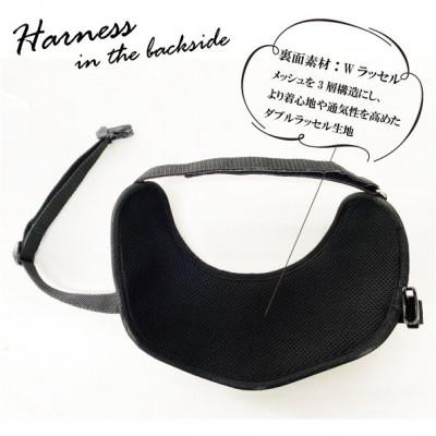 ふるさと納税 守谷市 【中型犬用】ハーネス　コーデュラ×刺繍ワッペン付(お散歩中)ネイビー |  | 03